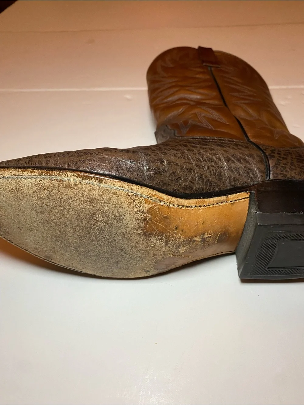 Mason Made in USA Brown Leather Western Boots size 10.5 D